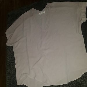 LUSH double v-neck blouse size small